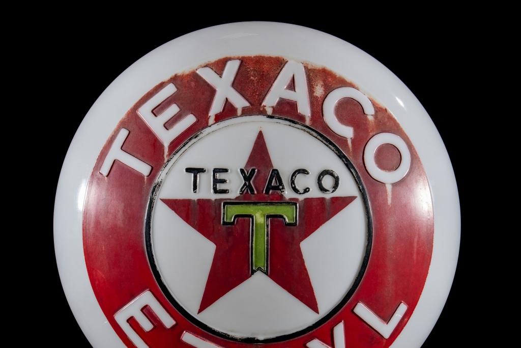 Texaco Ethyl Gasoline Gas Pump Globe