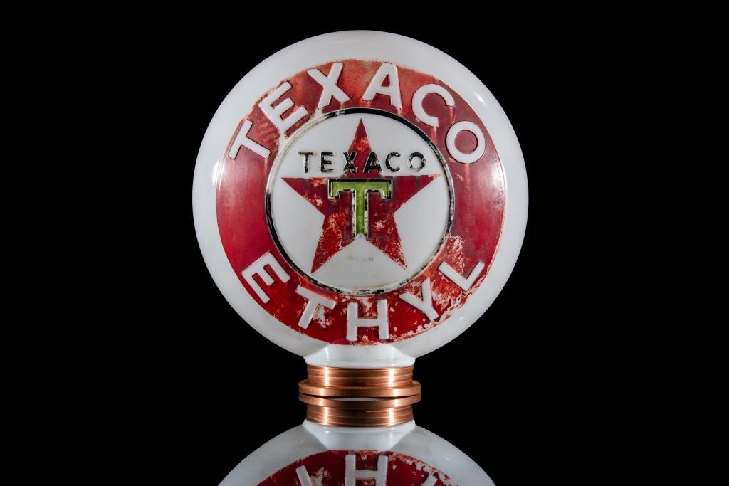 Texaco Ethyl Gasoline Gas Pump Globe