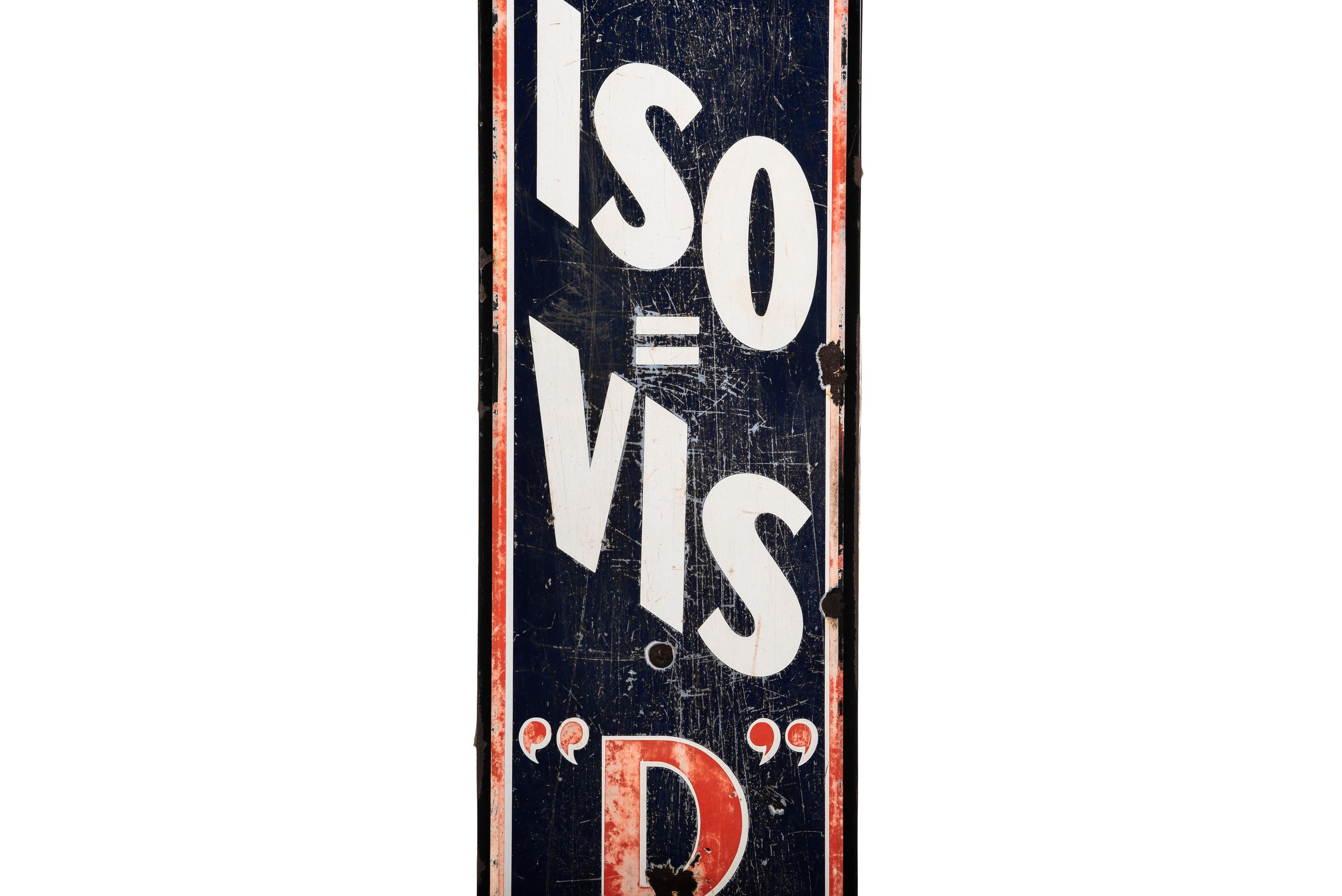 Standard Iso-vis Motor Oil Porcelain Sign