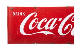 Coca Cola In Bottles Porcelain Sled Sign