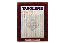 Rare Skelly Tagoline Motor Oil Tin Sign