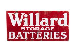 Willard Storage Batteries Porcelain Sign