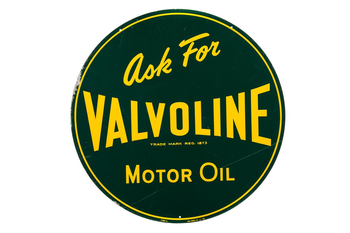 Valvoline Motor Oil Tin Sign