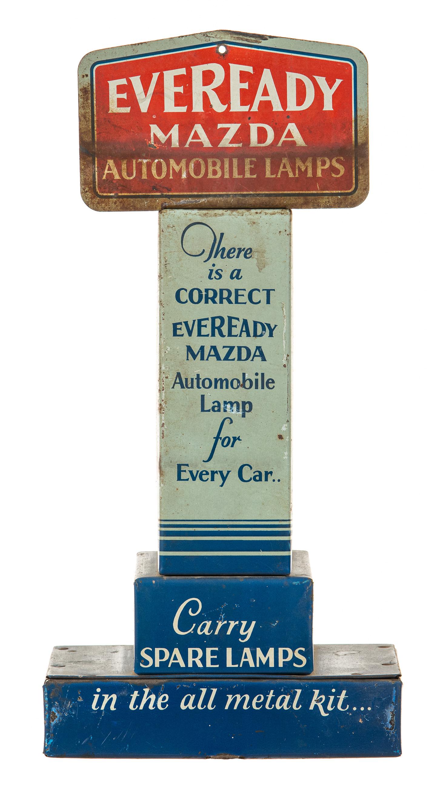 Eveready Mazda Automobile Lamps Counter Display