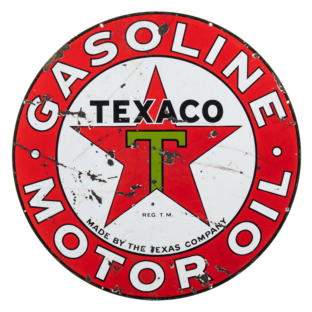 Texaco Gasoline Motor Oil Sign