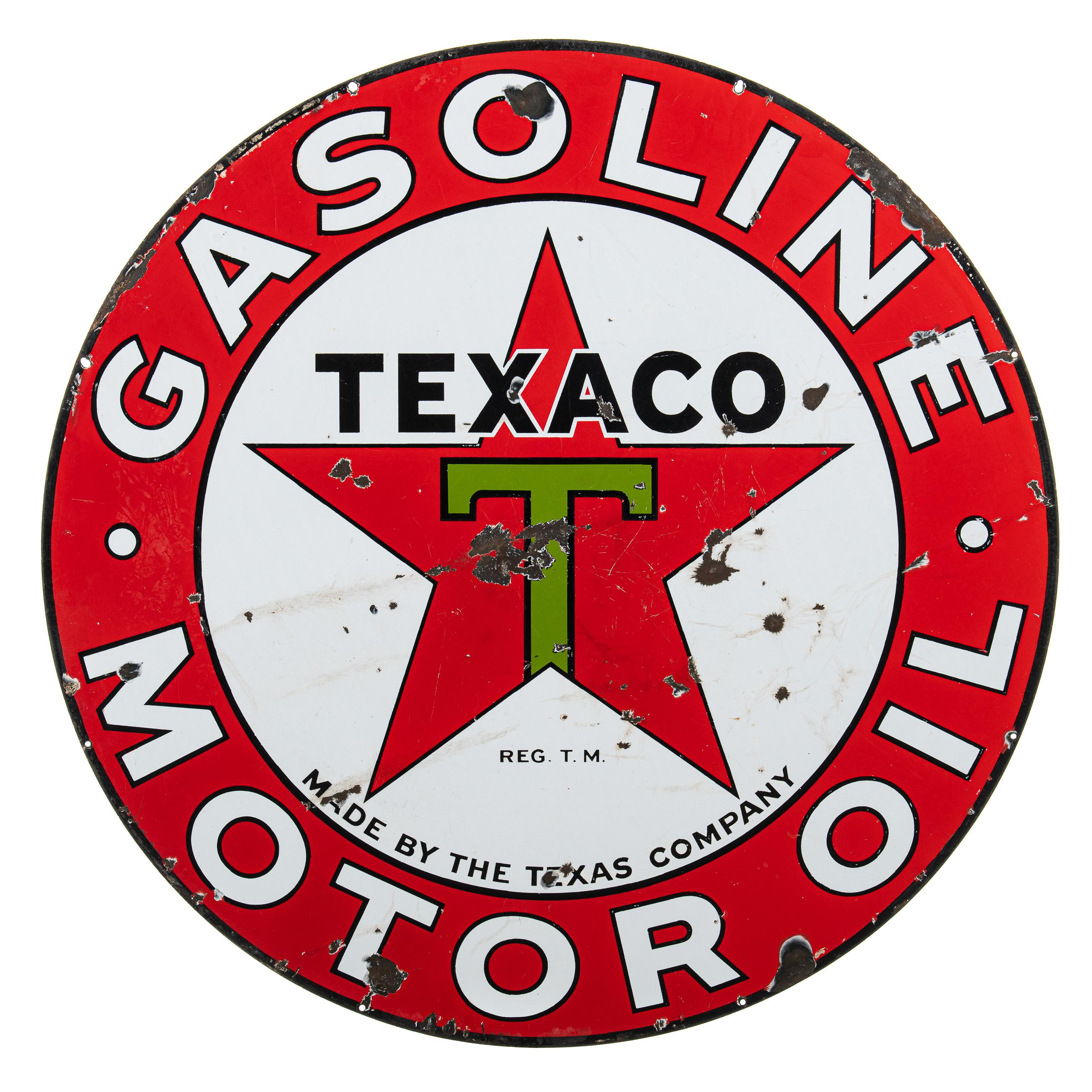 Texaco Gasoline Motor Oil Sign