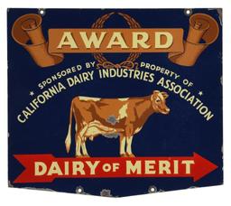 California Dairy Industries Award Hanging Sign