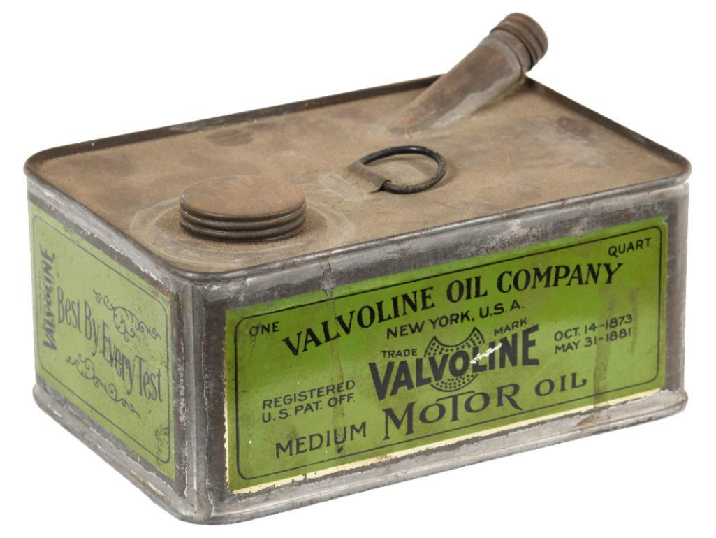 Valvoline Medium Motor Oil Square Quart Oil Can