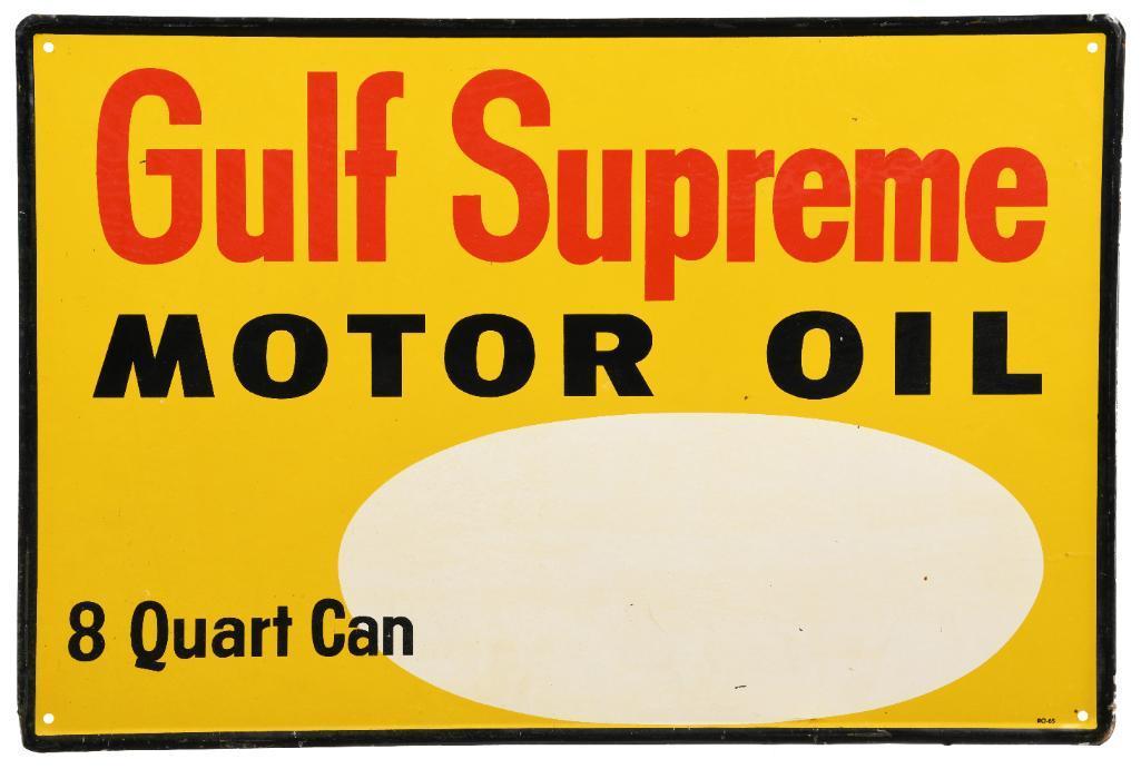 Gulf Supreme Motor Oil Sign