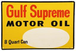 Gulf Supreme Motor Oil Sign