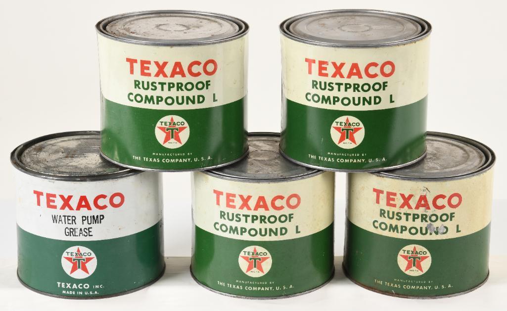 Texaco Rustproof Crate & Cans