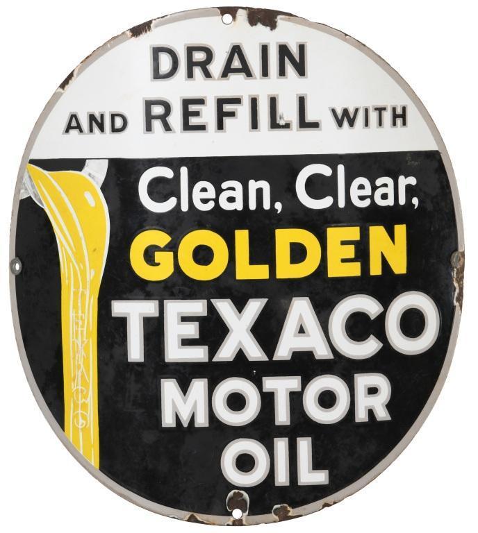 Early Texaco Motor Oil Sign