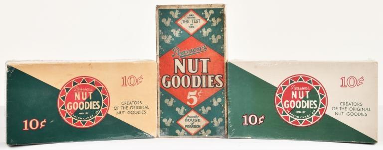 3 PEARSONS NUT GOODIES CANDY BOXES