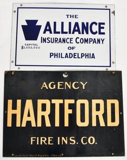 2 PORCELAIN INSURANCE SIGNS