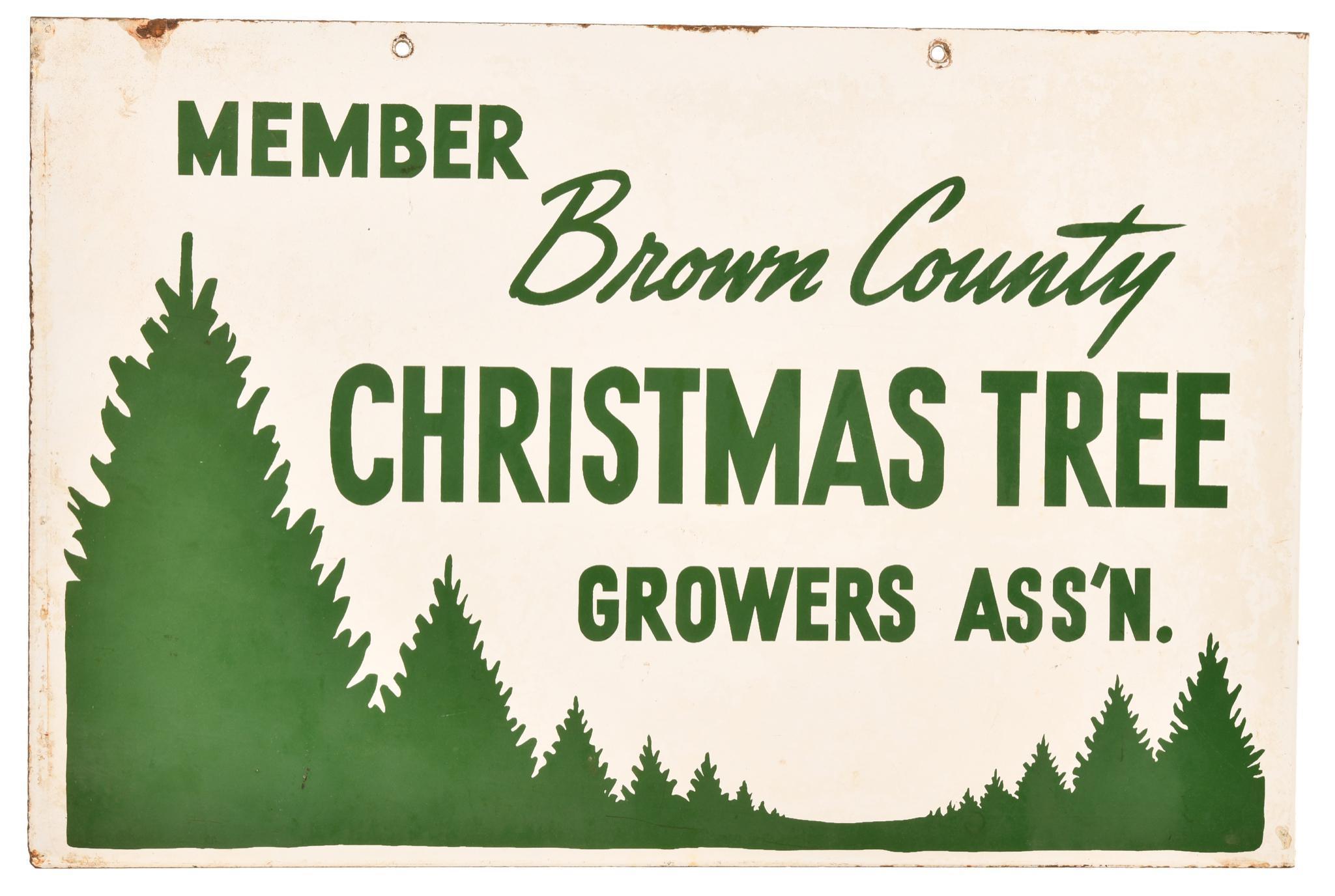 Member Brown County Christmas Tree Growers Porcelain Sign