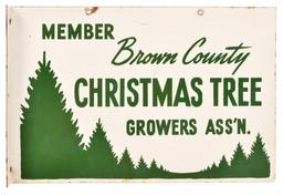 Member Brown County Christmas Tree Growers Porcelain Sign