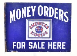American Express Money Orders For Sale Here Porcelain Sign