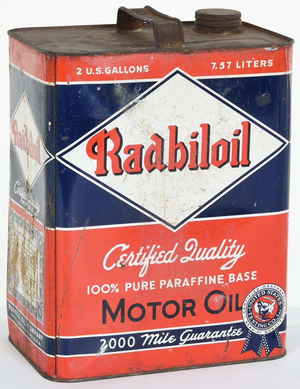 Radbiloil Motor Oil 2 Gallon Can