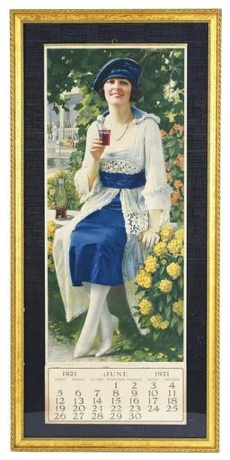 1921 Coca-Cola "Autumn Girl" Calendar