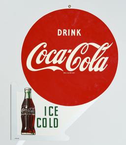 Drink Coca-Cola w/Bottle Metal Sign