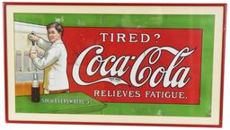 Coca-Cola Relieves Fatigue "Tired?" w/Soda Jerk Poster