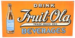 Drink Fruit-Ola Beverages w/Bottle Metal Sign