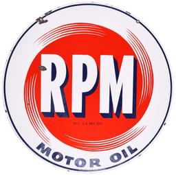 RPM Motor Oil Porcelain Sign