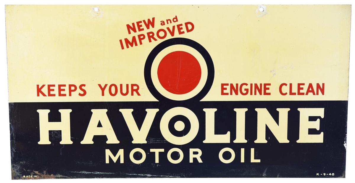 Havoline Motor Oil "New & Improved" Metal Sign