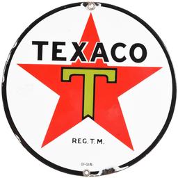 Texaco (black-T) Star Logo Porcelain Sign