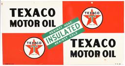 Texaco (white-T) Motor Oil Insulated Metal Sign