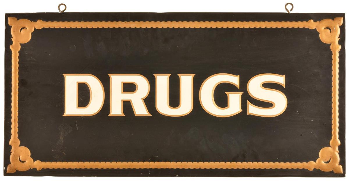 Drugs Metal Sign