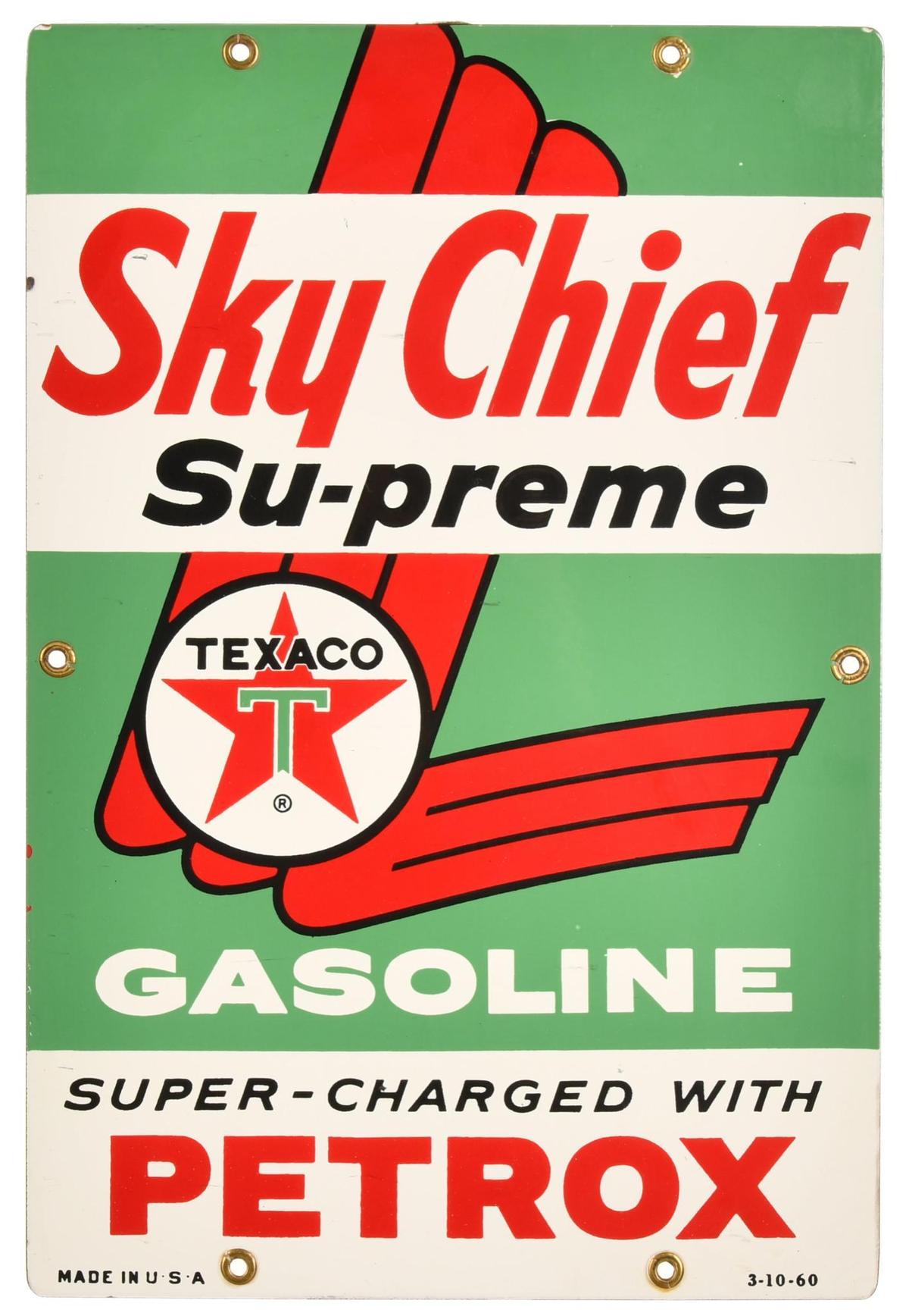 Texaco Sky Chief Pump Plate Petrox Medium