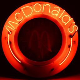 Mcdonalds Neon Clock