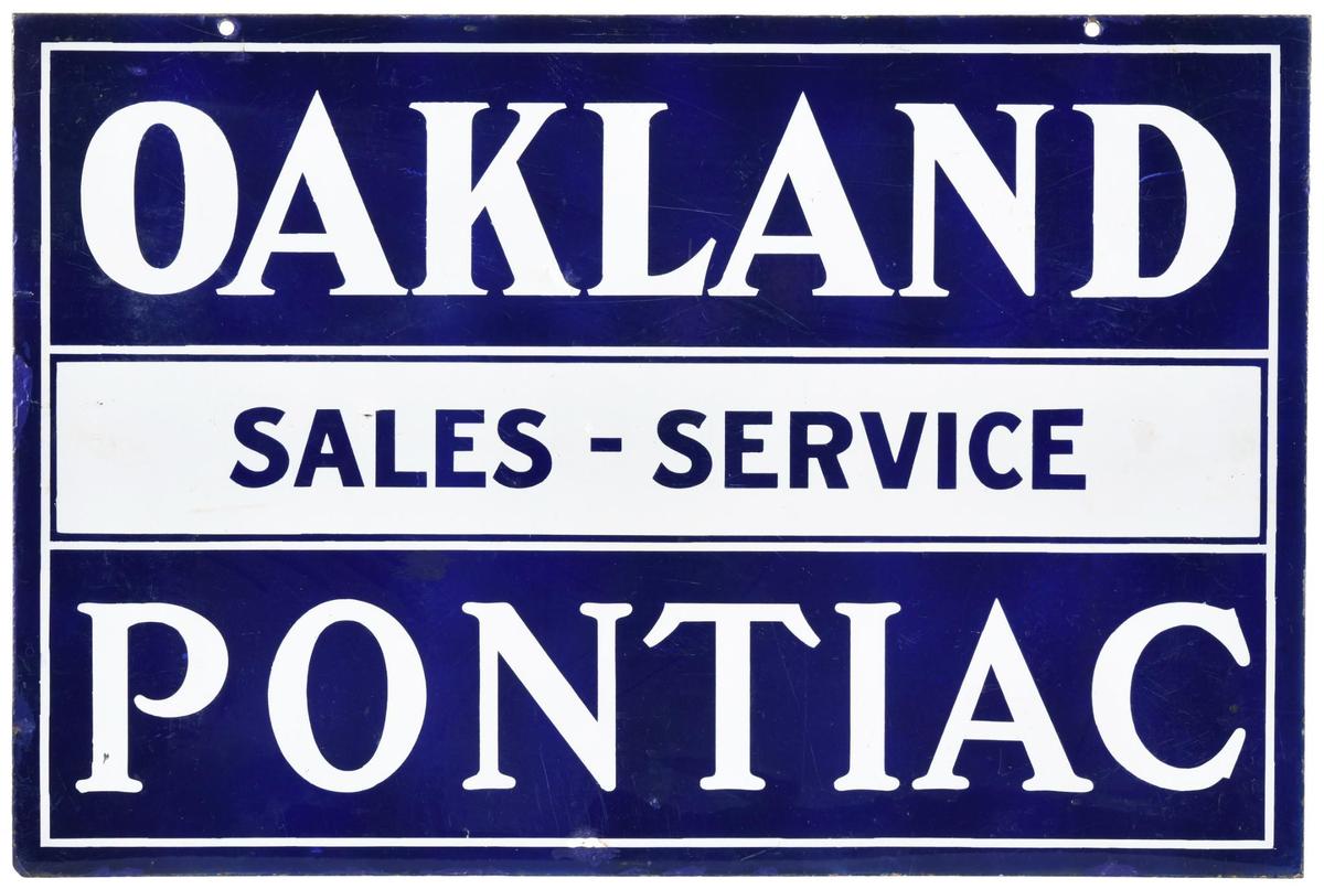 Oakland Pontiac Sales & Service Sign