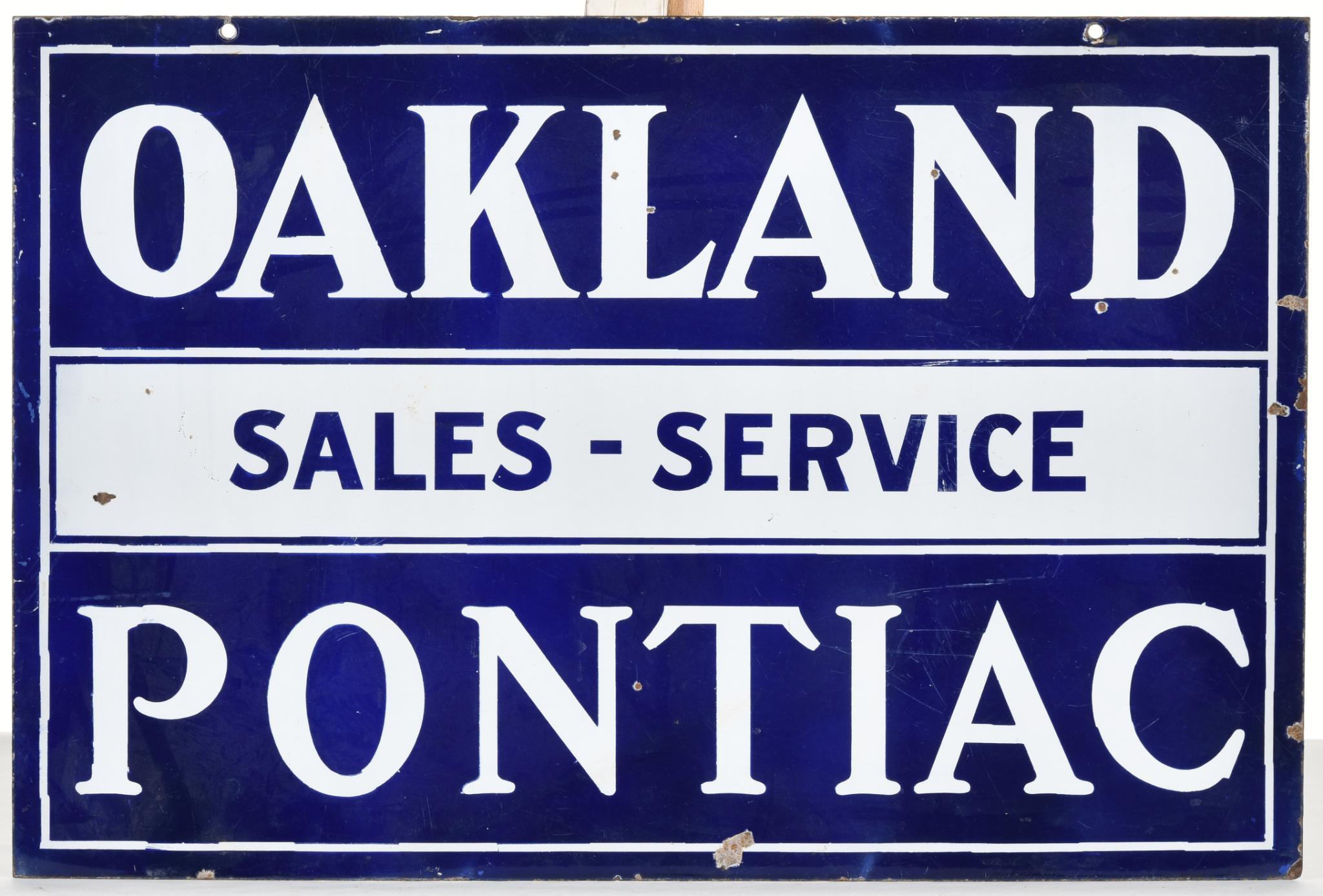 Oakland Pontiac Sales & Service Sign