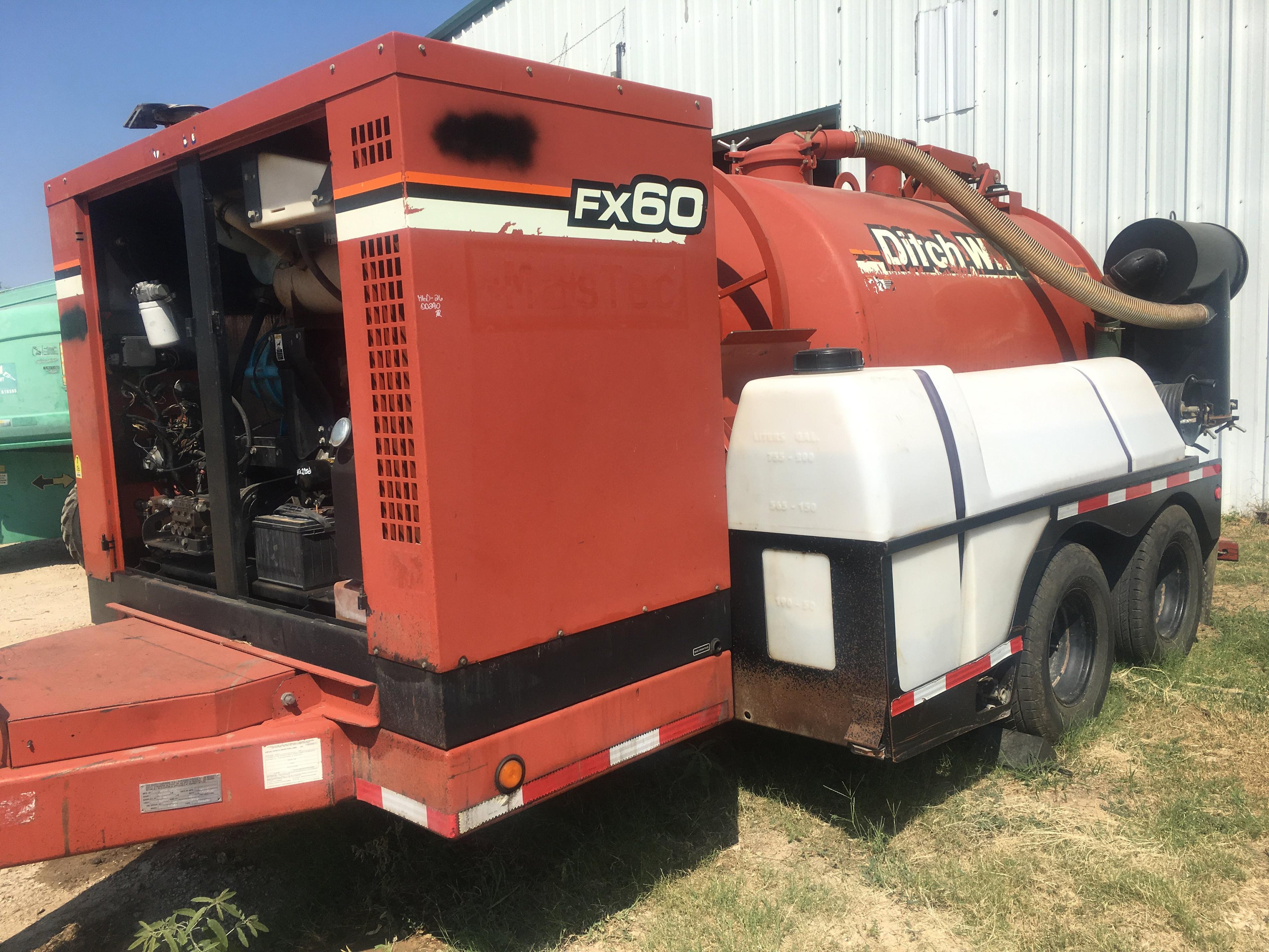 2008 Ditch Witch FX60 Hydro Vac Trailer