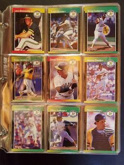 Donruss 1989 Baseball Card Collection in Protective Sheets - in 3" three ring binder