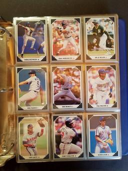 1991 Leaf Baseball Card Collection in Protective Sheets - in 3" three ring binder