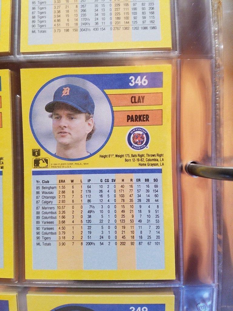 1991 Fleer Baseball Card Collection in Protective Sheets - in 3" three ring binder