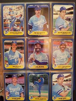 Fleer 1986 Baseball Card Collection in Protective Sheets - in 3" three ring binder