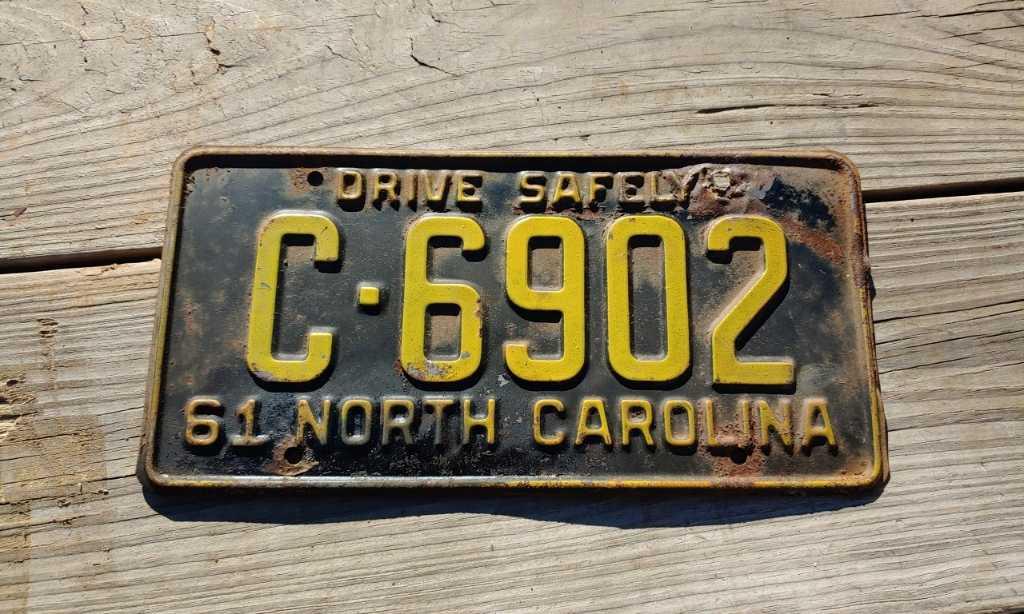 1961 License Plate