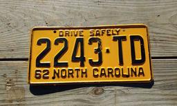 1962 License Plate