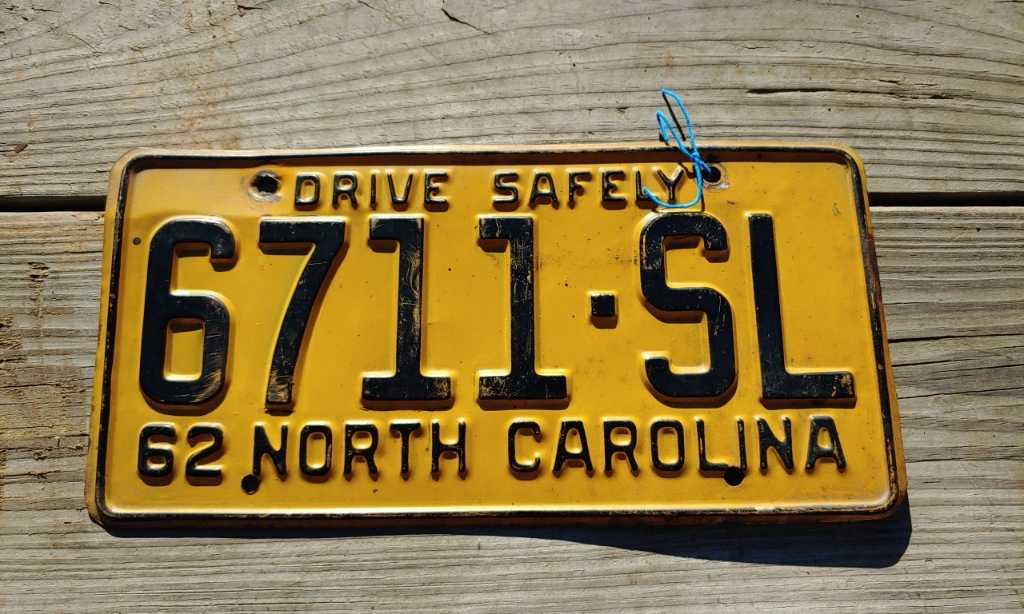 1962 License Plate