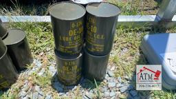 (7) Antique Military Oil Cans