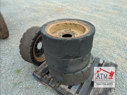 (4) Solid Loader Tires