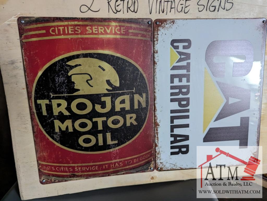 (2) Retro Vintage Signs