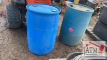 (2) Plastic Drums