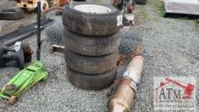 (4) 5-Lug Aluminum Trailer/Car Wheels