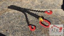 NEW 7' G80 Double Leg Chain Sling