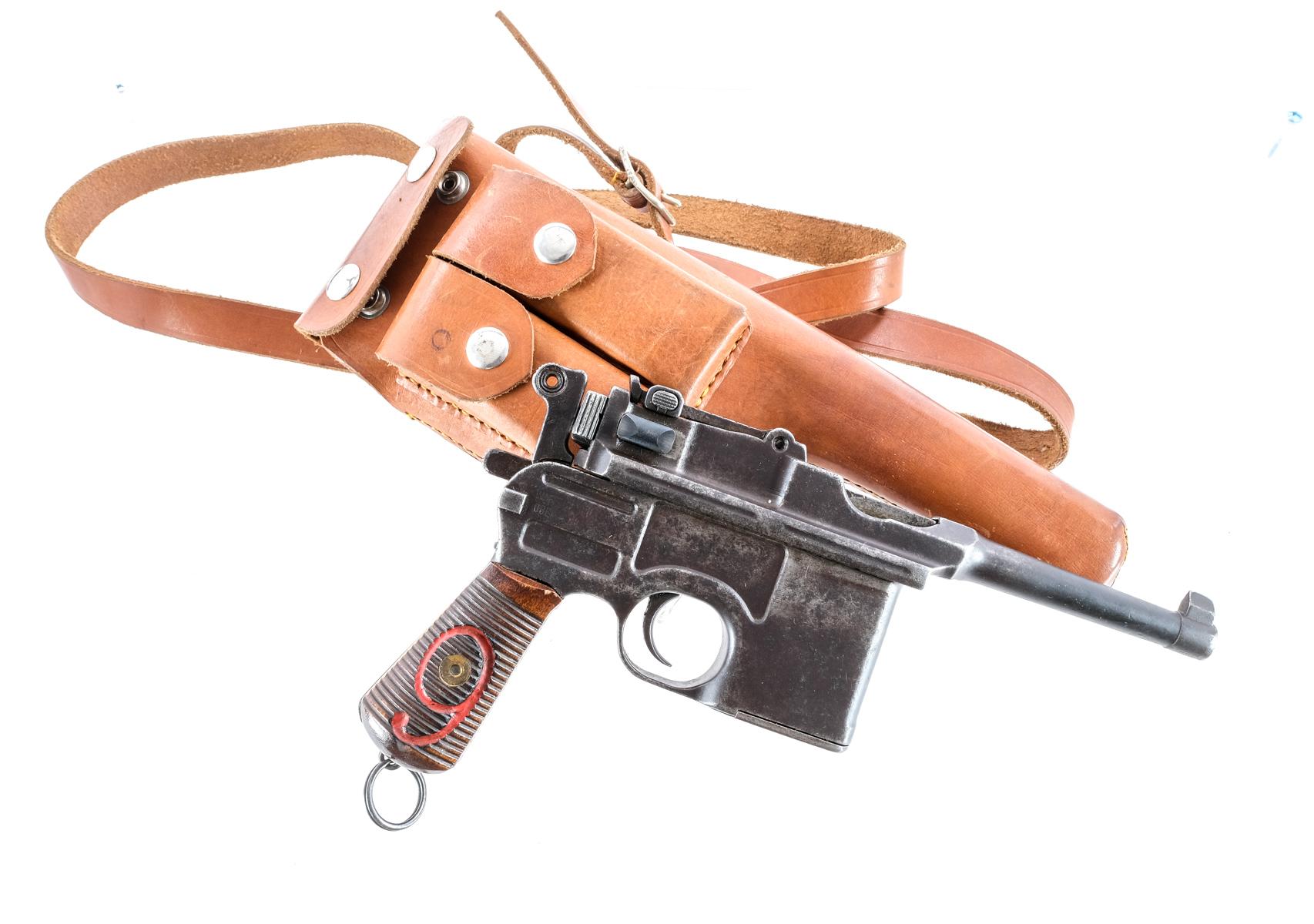 Mauser C96 Broomhandle 9mm Semi Auto Pistol